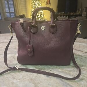 Plum Tory Burch Cross-body Satchel